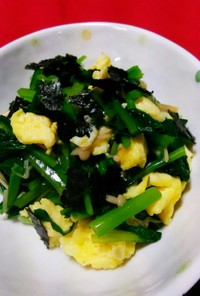 小松菜と、なめ茸の和え物