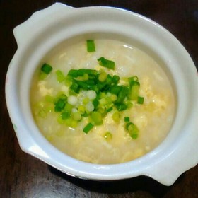 風邪っぴきに!卵粥