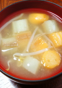 ツナ缶の汁入りの味噌汁