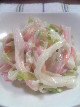 簡単大根とレタスとかにかまサラダ
