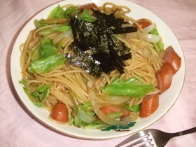 キャベバタパスタ