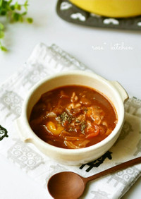 紅茶風味♡トマトとキャベツのスープ