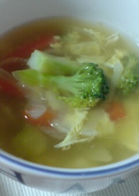 野菜スープ＠コンソメと中華スープのコラボ