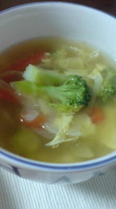 野菜スープ＠コンソメと中華スープのコラボの写真