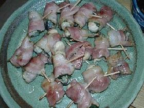 カキのベーコン巻き