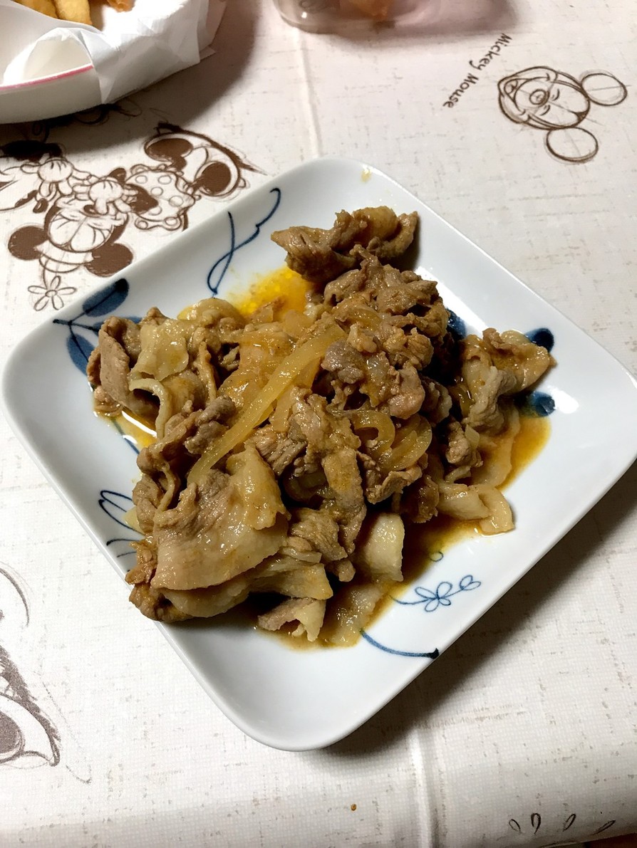 豚コマのカレー生姜焼きの画像