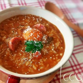 残りご飯&カレーリメイク♪カレーリゾット