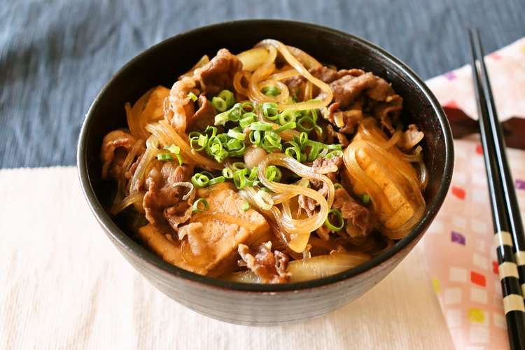 マロニー入り牛すき焼き丼 レシピ 作り方 By マロニー クックパッド
