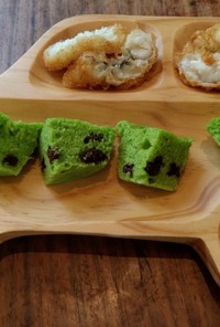離乳食♡小松菜のふわふわレンジケーキ