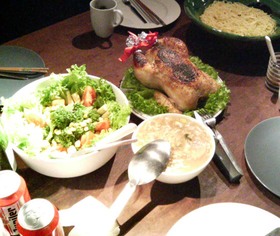 見栄え十分X'mas チキンのライス詰め