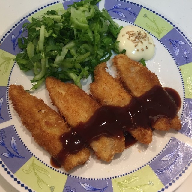 ショゴ カンパチ のフライ 青梗菜サラダ レシピ 作り方 By ラクラクダ クックパッド 簡単おいしいみんなのレシピが377万品