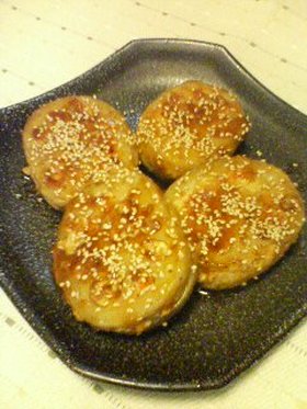 ご飯がすすむ♪レンコンはさみ焼き