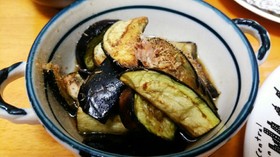 簡単⭐めんつゆで茄子の煮浸し