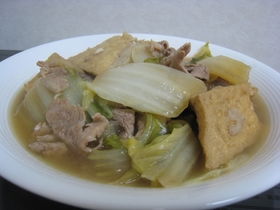 白菜と厚揚げの簡単あんかけ