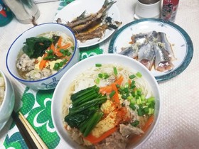 鰯のつみれDeサッパリ素麺~っ☺❤