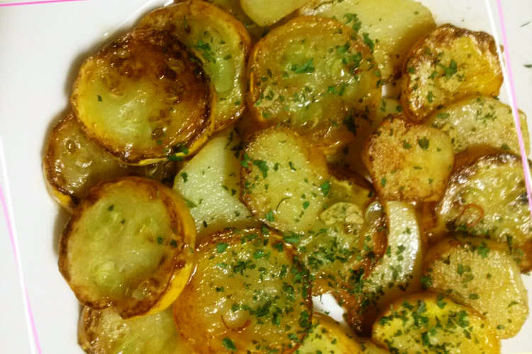 ズッキーニ じゃがいもペペロンチーノ風味 レシピ 作り方 By サンセット クックパッド 簡単おいしいみんなのレシピが355万品