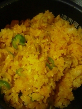 炊飯器でチキンライス
