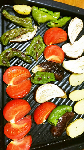 簡単グリルで焼き野菜