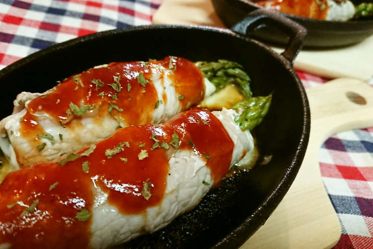 肉巻アスパラのとろとろチーズbbqソース レシピ 作り方 By ｓ４ クックパッド