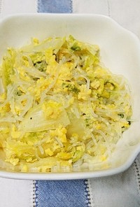 白菜と春雨の中華風卵とじ
