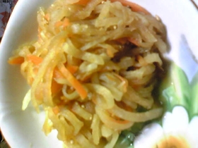 田舎の味♪だいこんとにんじんのキンピラ♪