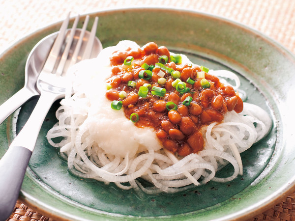 とろろ納豆大根パスタ