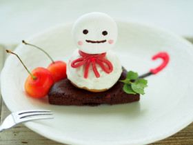 チョコマシュマロのてるてるちゃん