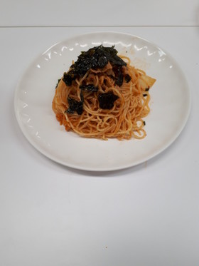 豚キムクリームパスタ(男の料理)