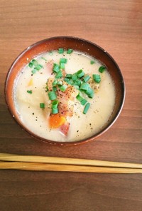朝食に♡野菜とベーコンの豆乳味噌スープ