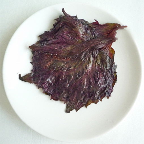 赤紫蘇の葉の塩漬けの画像