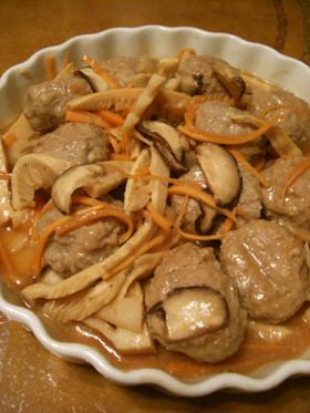 電子レンジで甘酢肉団子