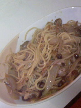 きのこスパゲティ中華風