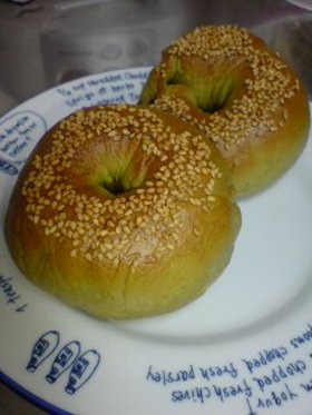 お抹茶ごまベーグル