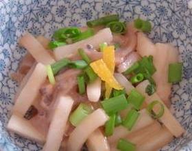 大根の「いかの塩辛」和え*