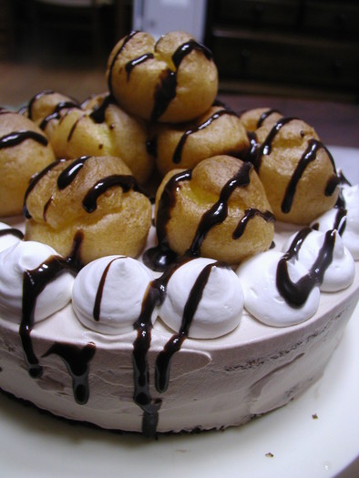 ハリポタ★ホグワーツのチョコケーキの写真