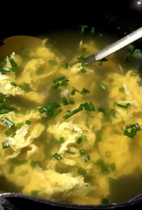 うどんスープで 簡単玉子スープ