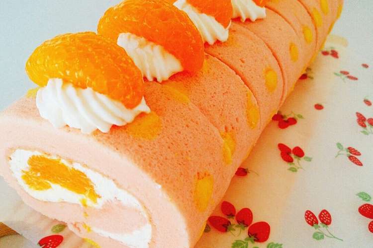 みかんロールケーキ レシピ 作り方 By Komasame クックパッド 簡単おいしいみんなのレシピが350万品