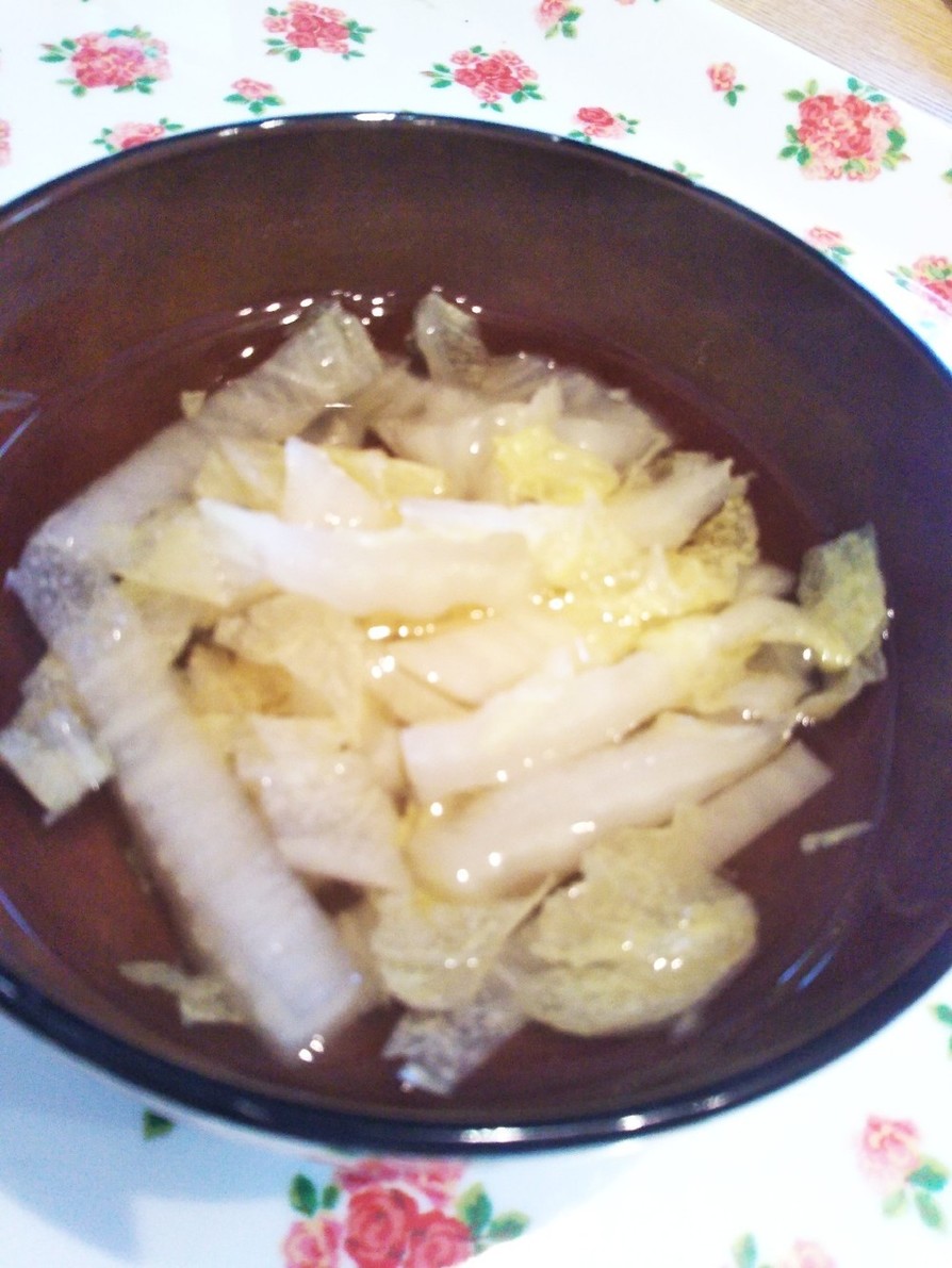 白菜と生姜のさっぱりスープの画像