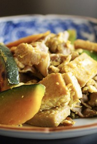 南瓜と高野豆腐のチャンプルー