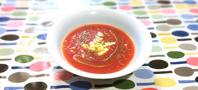 おいしく紫外線対策♪冷製トマトスープの写真