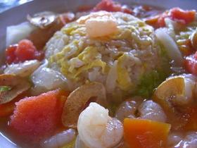 海老と明太のあんかけチャーハン