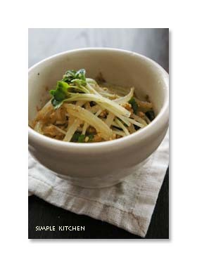 簡単♪もやしとかいわれ大根の和え物