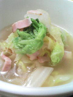 食べるスープ♪白菜ベーコンの画像