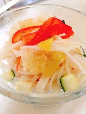 うどんで作る夏の冷やし麺
