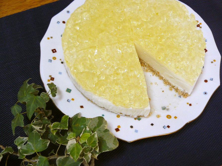 レモンと豆乳のレアチーズケーキの画像