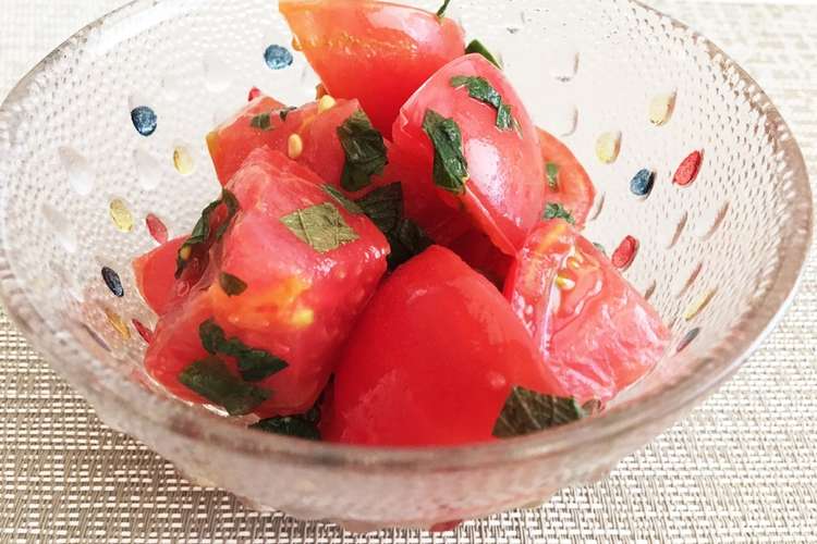 簡単 トマトのマリネ カンタン酢で レシピ 作り方 By ハムちぃ クックパッド