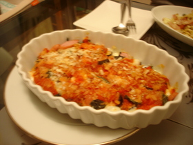 なすとモッツアレラチーズのオーブン焼き