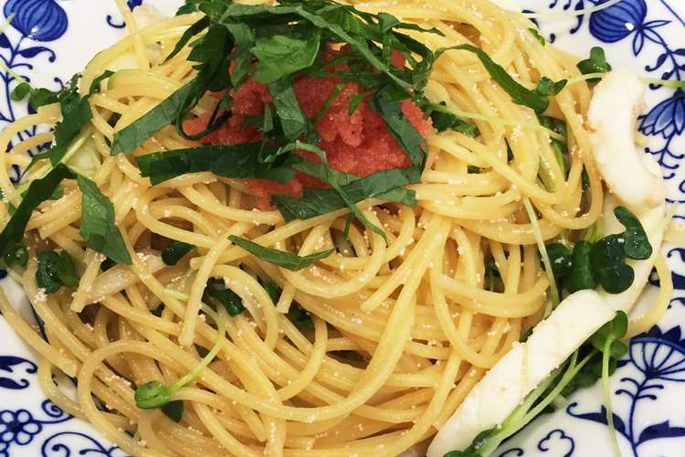 調味料２つだけ イカ明太の大葉添えパスタ レシピ 作り方 By クックb4gd9m クックパッド 簡単おいしいみんなのレシピが360万品