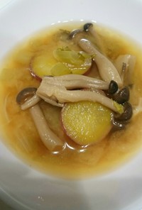 トリハムの茹で出汁でお味噌汁(´ω｀)