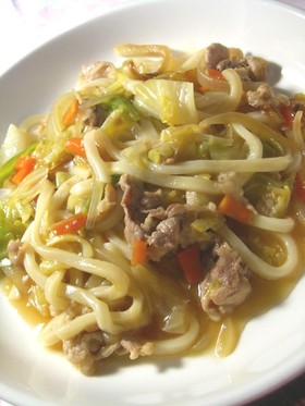 とろとろさっぱり♡生姜が優しい焼きうどん
